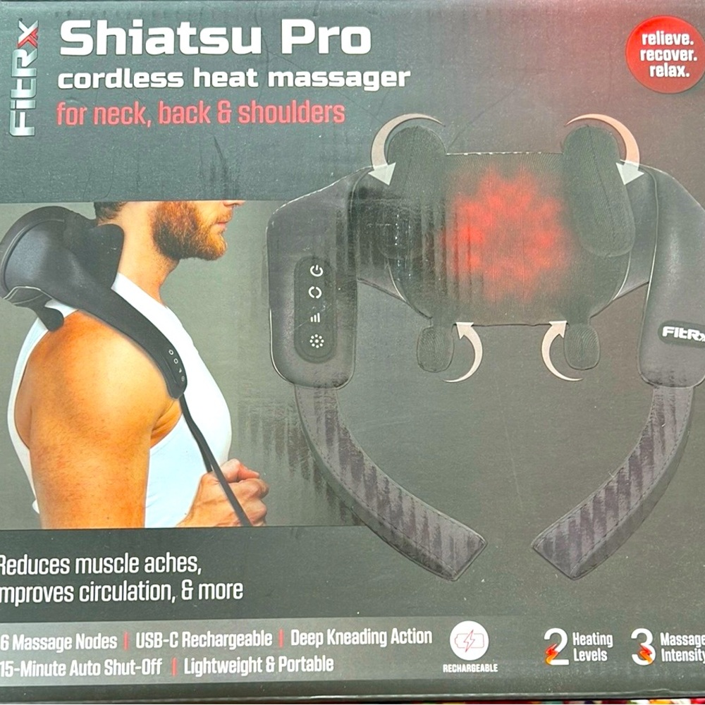 NEW FitRx Shiatsu Pro Cordless Massager
